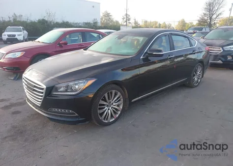 2015 Hyundai Genesis 5.0 из США, поврежденный, VIN KMHGN4JF1FU063194